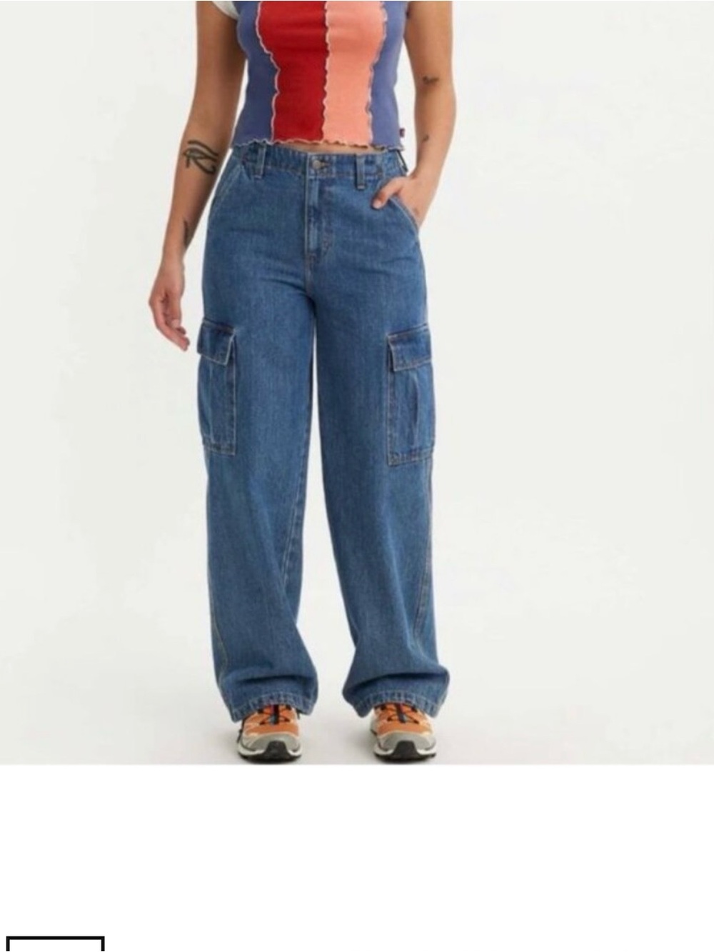 Levi's ‘94 Baggy Blue Women's Cargo Jeans 28x30